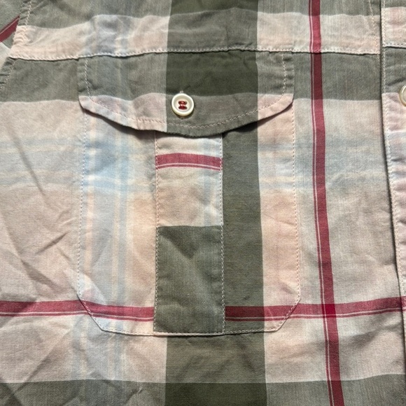 BOSS ORANGE Green and White Casual Button Down Shirt - Picture 4 of 7